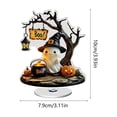 thumbnail image 3 of Halloween Decorations Indoor Clearance, 2D Halloween Spinning Acrylic Tabletop Figurine – Cute Ghost 360-Degree Rotating Ornament, for Mantel, Shelf, Desk & Halloween Gifts (C), 3 of 6