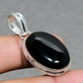 thumbnail image 2 of Black Onyx Oval Shape Gemstone Pendant Handmade Antique Jewelry 1.80" FP 1440, 2 of 2