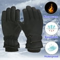 thumbnail image 6 of Otqutp Winter Outdoor Cold Weather Gloves Boys Girls Snow Skating Snowboarding Windproof Warm Ski Gloves Suit for 7-12 Years Old Kids(Black,One Size), 6 of 7
