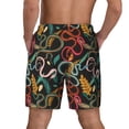 thumbnail image 2 of Lsque Mens Swim Trunks Snake And Flower Pattern - Bathing Suit Compression Liner - Beach Swim Shorts Swimwear - (S-3XL) - Stretch Quick Dry -Small, 2 of 9