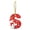 S, variant on Snowman Letter A Ornaments, Red Alphabet Personalized Christmas Ornaments Initial Pendants with Snowflake Berry for Xmas Tree Wreath DIY Gift