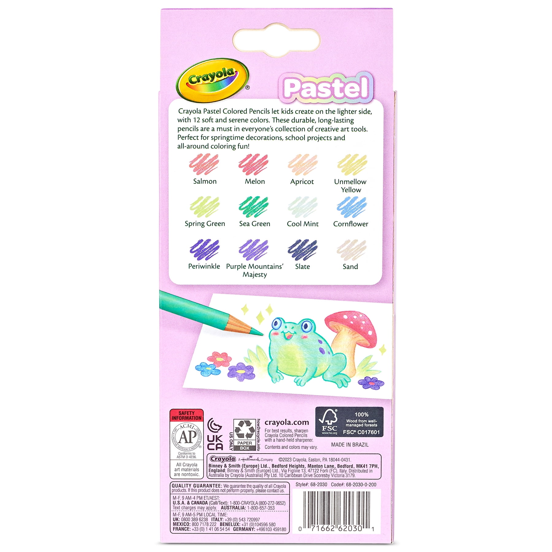 Crayola Colored Pencils, Pastel, 12 Per Pack, 12 Packs