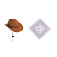 thumbnail image 2 of Cuerpo de porche de ganso, con pañuelo de bandana, Halloween, sombrero de vaquero divertido, disfraz de césped de vaquero occidental, para el porche, Traje, 2 of 8