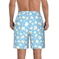 thumbnail image 3 of Kdxio Blue Popcorn Pattern Mens Casual Shorts - Drawstring Summer Beach Sports Shorts for Men, 3 of 9