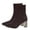 Brown, variant on Wensltd Women Fashion Short Boots Fall Winter Solid Color Casual Comfortable Knit Stretch Sock Booties High Heel for Party Wedding