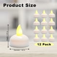 thumbnail image 6 of AGCAN 12 Pack Flameless Floating Candles, 2 Inch Led Floating Tea Lights, 72 Hour Water-Activated Floating Candles, Flameless Candles for Wedding, Bath & Spa, Centerpiece, Pool, Warm White, 6 of 9