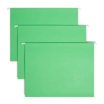 Smead Hanging File Folder with Tab, 1/5-Cut Adjustable Tab, Letter Size, Green, 25 per Box (64061)