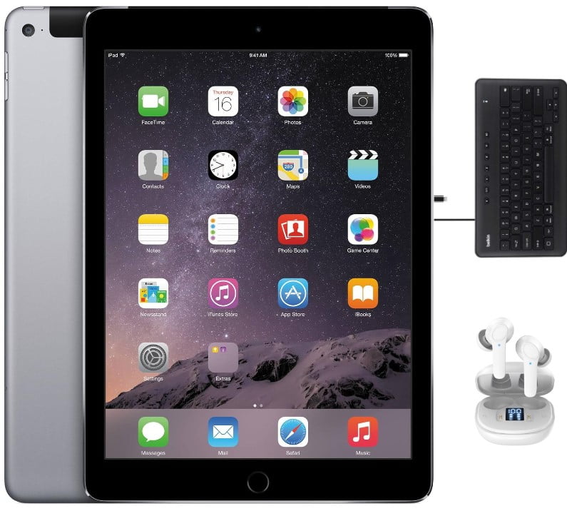 Apple iPad Air 2, 16GB, Silver Cellular, Wi-Fi, MH2V2LL/A