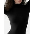 thumbnail image 4 of KelaJuan Women Bodysuits T-Shirt Solid Color Half Turtleneck Long Sleeve Jumpsuits Romper for Club Streetwear, 4 of 5