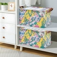 thumbnail image 2 of Yayeee Foldable Storage Basket for Shelves with Handles Set of 2 Waterproof Cloth Bins, Green Mountains, 2 of 7