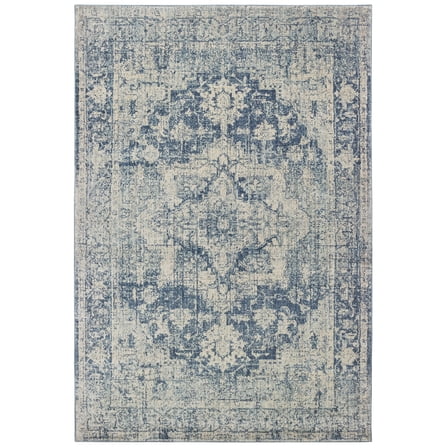 Jeneva Traditional Oriental Area Rug, Ivory/ Blue 1, 10' x 13'