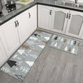 thumbnail image 2 of Gray Christmas Tree Pattern Kitchen Rugs Sets Of 2,Anti Fatigue Kitchen Mat Rugs Non Slip Washable,Decorative Kitchen Floor Mats for Kitchen,Sink,Laundry,17"x30"+17"x47", 2 of 7