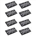 thumbnail image 1 of 8X MODA Union Jack Bandera del Reino Patch Stick Atrás 10Cm X 5Cm , (Negro / Gris), 1 of 5