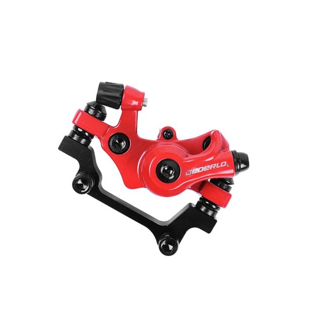 Wosthever Pinzas de freno de disco de Cable práctico mecánico JEDERLO, accesorios de componentes de bicicleta de superficie recubierta sólida ligera, Ciclismo Rojo Trasero Wosthever OD025851-03