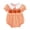 Orange-xVxNU, variant on New Born Baby Girl Clothes Soccer Football Striped Puff Short Sleeve Jumpsuit Smocked Bubble Outfit