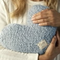 thumbnail image 5 of Soft Blue Heart Shaped 10 x 11 inch Plush Polyester Decorative Throw Giving Pillow, 5 of 6