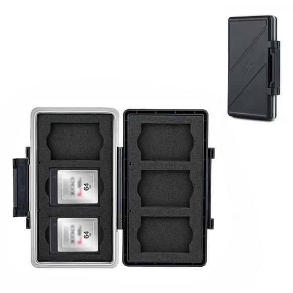 XQD Cfexpress Type B Card Holder Water-Resistant 6 Card Case Storage Organizer for Nikon Z8 Z9 Z6III Z6II Z7II Z6 Z7 D4 D850 D5 D500 D6 Fuji XH2 XH2S GFX 100II Panasonic S1 S1R GH7 GH6 DJI Ronin 4D