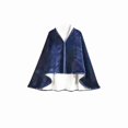 thumbnail image 4 of AuroraX Blue Throw Blanket Portable Wearable Poncho Shawl,Cozy Flannel Womens Shawl,Personalized Birthday Holiday Gifts for Women, 4 of 5