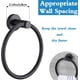 thumbnail image 3 of Toallero negro mate para baño, 1 paquete, colgadores para toallas de baño y cocina, almacenamiento de montaje en pared, acero inoxidable resistente, 3 of 5