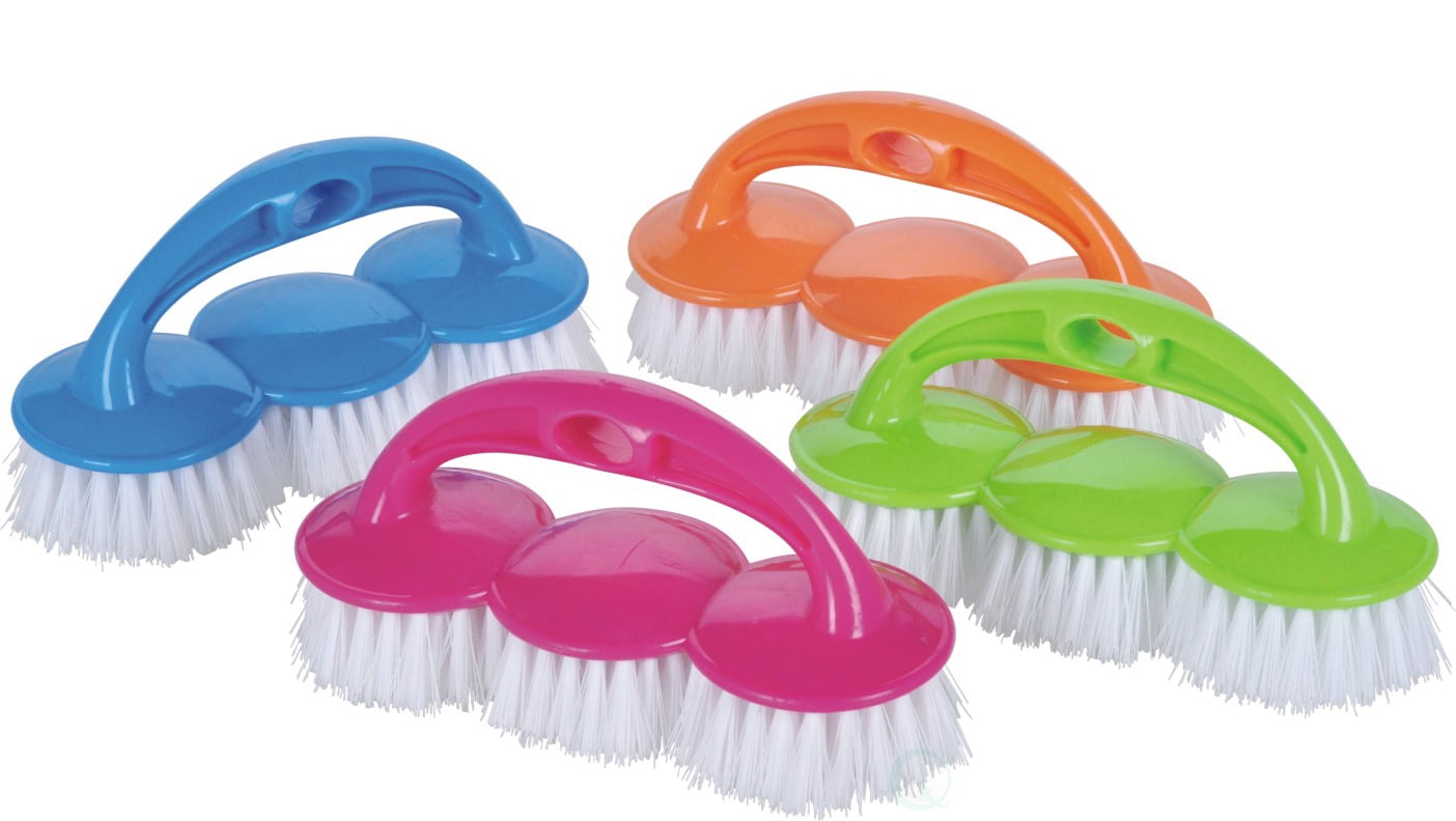 Set of 4 Multi Color Heavy Duty Scrub Brushes