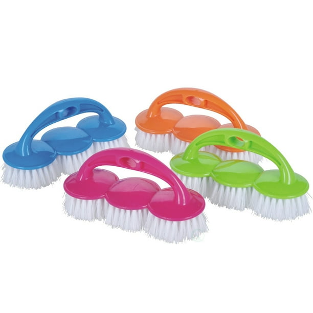 Set of 4 Multi Color Heavy Duty Scrub Brushes