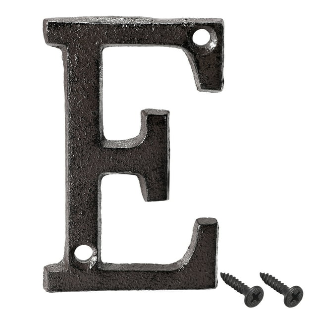 Unique Bargains 3 Inch Cast Iron House Letter Mailbox Address Sign Letter E