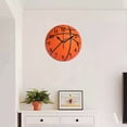 thumbnail image 4 of 10 Inch Wall Clock Battery Operated Square Clock for Office, Kitchen, Outdoor, Living Room, Orange Basketball With Black Lines, 4 of 7