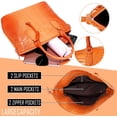 thumbnail image 4 of LHSHID Women Purse Satchel Bag Long Crossbody Classy Tote Bag Top Handle Vegan Leather Ladies Handbags Embossed Pattern, 4 of 7