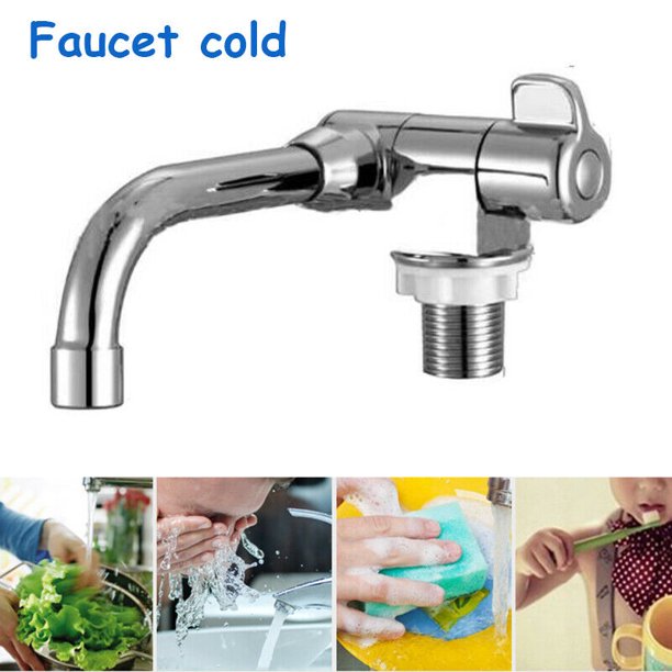 TOTMOX RV Caravan Boat Kitchen Foldable Faucet Cold Water Rotation Folding Tap Silver Walmart