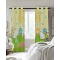 thumbnail image 2 of Happy Easter Blackout Curtains 90 Inch Length 2 Panels Set for Living Room Bedroom, Rabbits Eggs Spring Daisy Floral Grass Yellow Privacy Window Treatment Thermal Insulated Black Out Drapes 52"x90", 2 of 8