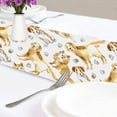 thumbnail image 6 of GZHJMY Watercolor Dog Paw Table Runner Seasonal Table Cloth Runner for Kitchen Dining Table Wedding Party Holiday Coffee Dining Home Decor 13 x 70 Inches, 6 of 7
