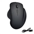 thumbnail image 3 of Ratón Inalámbrico Bluetooth para Computadora Portátil Modo Dual Ratón Ergonómico Recargable Negro, 3 of 5