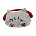 thumbnail image 4 of Estuche para lápices con diseño de gato, bolsa de almacenamiento para maquillaje y cosméticos, portátil, para estudiantes, bolígrafos Rojo Blanco, 4 of 8