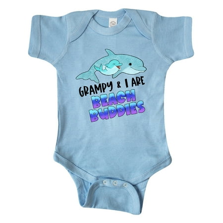 

Inktastic Grampy and I are Beach Buddies Cute Dolphins Gift Baby Boy or Baby Girl Bodysuit