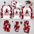 thumbnail image 1 of Conjunto de pijamas navideños familiares nuevos de 2024 con estampado de árbol de Papá Noel, para mamá, papá, niños y perros, conjuntos a juego, ropa de dormir suave y cálida de 2 piezas, 1 of 5