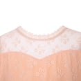 thumbnail image 3 of Little Girls Light Orange Lace Overlaid Long Sleeved Dress 3, 3 of 7