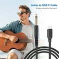 thumbnail image 3 of USB C to 6.35mm 1/4 Inch TS Audio Cable, USB Type C to 1/4in Male Mono Interconnect Aux Adapter Cable Compatible with for  Devices, for Guitar, Basses, 3 of 7