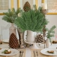 thumbnail image 7 of GoXteam 24 PCS Artificial Pine Branches Christmas Faux Pine Greenery Stems Fake Cedar Pine Needles Picks for Christmas Tree Wreath Garland DIY Crafts Holiday Home Decoration, 7 of 7