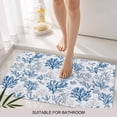 thumbnail image 6 of Coastal Coral Doormat Outdoor Entrance 18"x30", Blue Grey Ocean Marine Plant Summer Fish Absorb Moisture Dirt Door Mats, Non-Slip Rubber Backing Floor Mats Indoor, Low-Profile Front Door Rugs, 6 of 9
