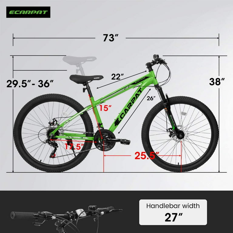 A2610 26 Inch Mountain Bike 21 Speeds Suspension Fork Steel Frame Disc Brake For Men Women Mens Bicycle Adlut Bike Cycling Green Without Garden Outdoor Classic Multifunctional Steel Walmart