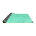 thumbnail image 2 of Ahgly Company Indoor Round Solid Turquoise Blue Modern Area Rugs, 4' Round, 2 of 4