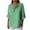 #257-Green, variant on Craaazy Women Plus Size Tops Loose Fit Plaid V Neck Single Button 3/4 Sleeve Casual Shirts for Daily Wear Gift