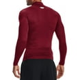 thumbnail image 3 of Under Armour Men's ColdGear Mock Neck Compression Shirt (Cardinal/White, XXXL), 3 of 3