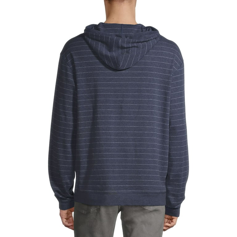 George Men s and Big Men s Striped Henley Hoodie Walmart