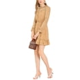 thumbnail image 5 of Allegra K Women's Ruffle Neck Cuff Hem Button Front Puff Sleeve Floral Dress, 5 of 6