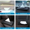 thumbnail image 6 of RUseeN Car Tissue Holder Sun Visor Napkin Holder with Tissue Refill Car Mask Holder Tissue Box Holder PU Leather Tissue Box Hanging Tissue Holder Mask Dispenser for Car, Black, 6 of 6