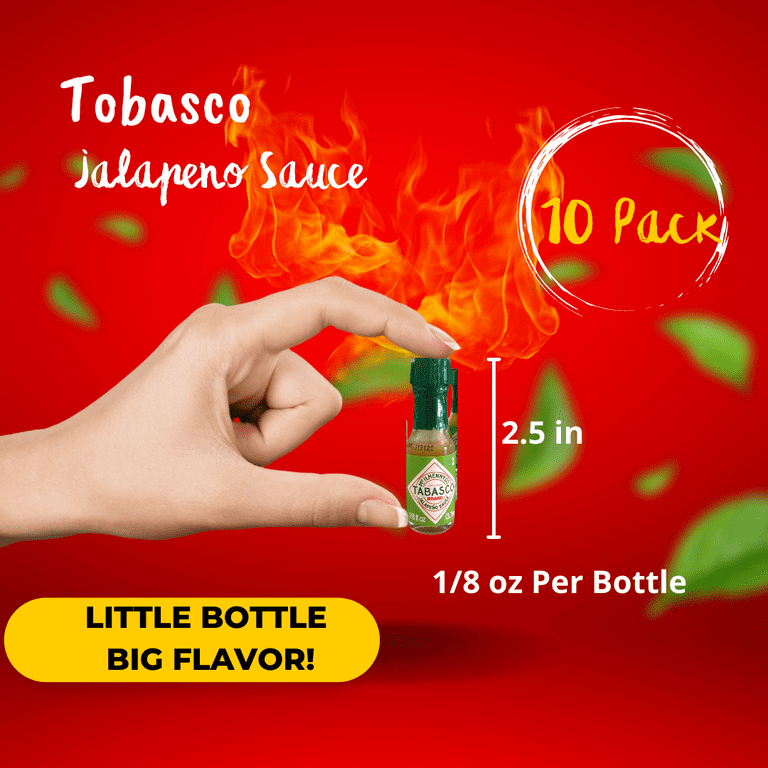  Mini Tabasco Hot Sauce Keychain - Includes 3 Mini Hot Sauce  Bottles (.35oz) With Travel Hot Sauce Key Chain and Refillable Funnel - Red Tabasco  Hot Sauce, Green Sauce and