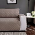 thumbnail image 1 of Waterproof Sofa Cover with Elastic Strap, Quilted Furniture Protector Khaki Sofa Slipcover for Children Pets for 2 Seaters, 1 of 8