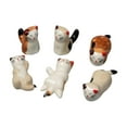 thumbnail image 3 of Soporte para palillos,Soporte para palillos de cerámica con forma de gato y figuras de animales,Mini figura de gato de la juguete de cocina cuchara tenedor soporte,Adorno para, 3 of 8