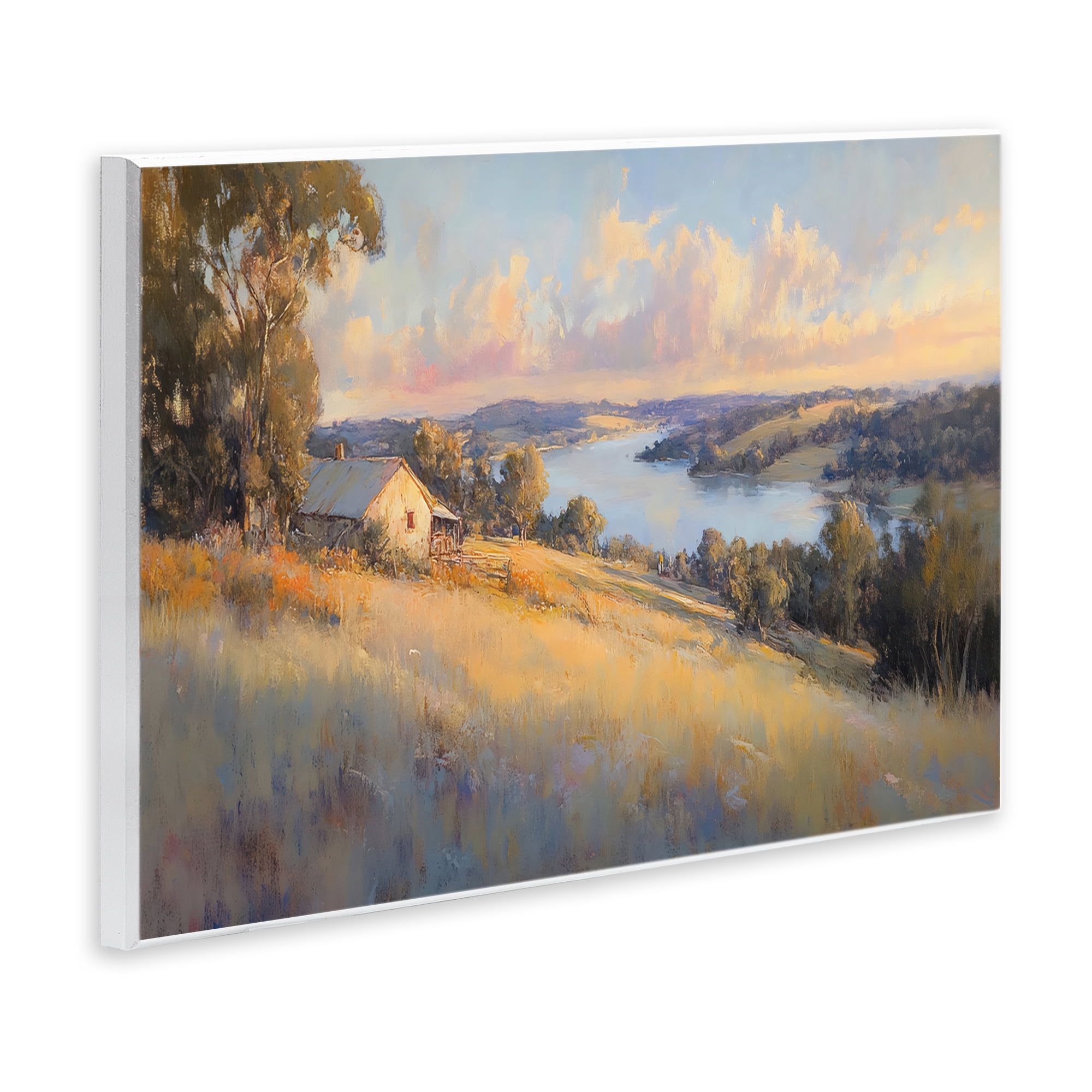 Stupell Industries Hilltop Cottage in Sunset Glow Wall Plaque Art, design by Creative Studio